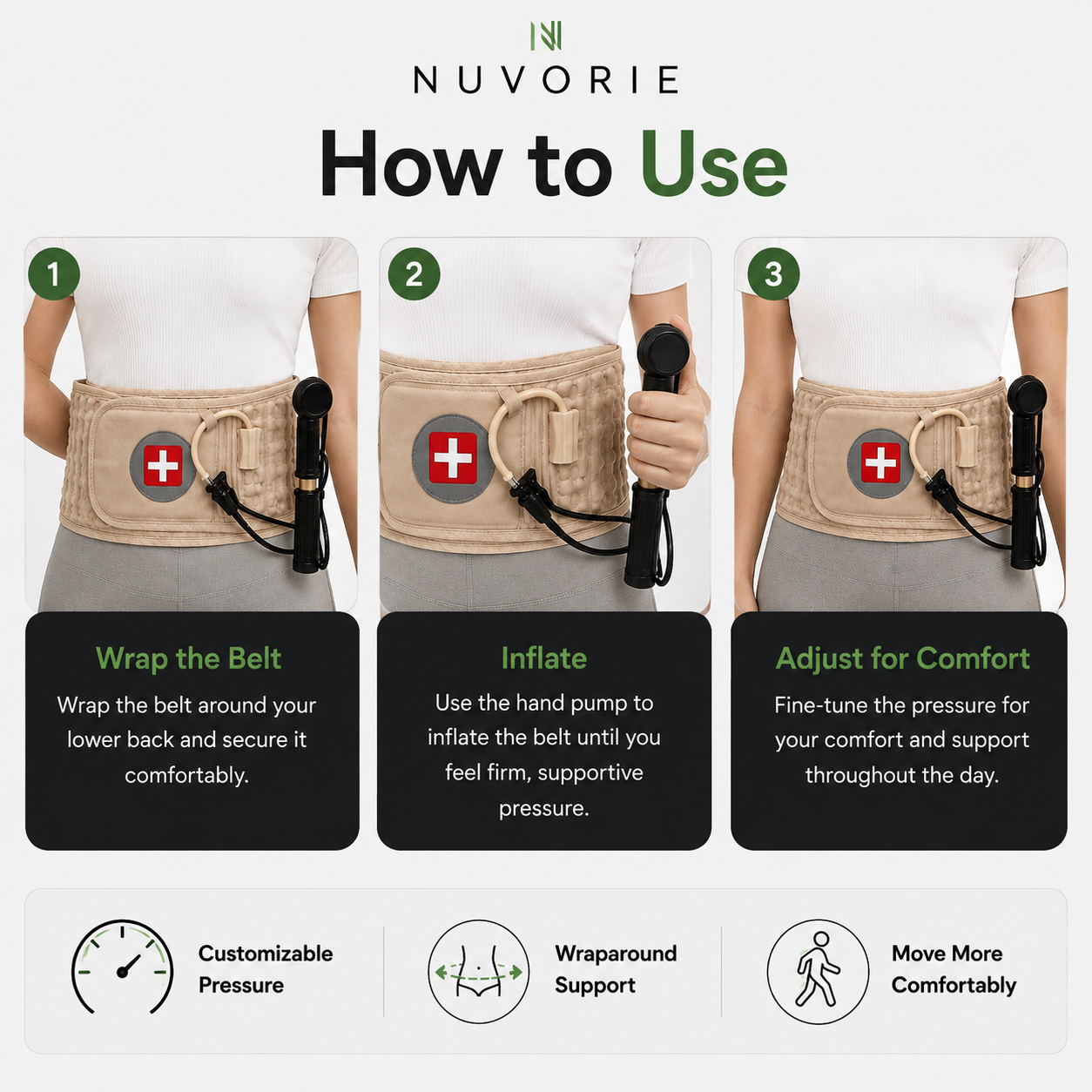 Nuvorie AirLift™ Back Support Belt